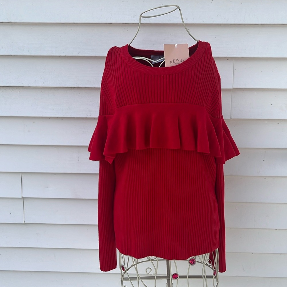 Pearl by Lela Rose beautiful sweater, new tags, holiday perfect